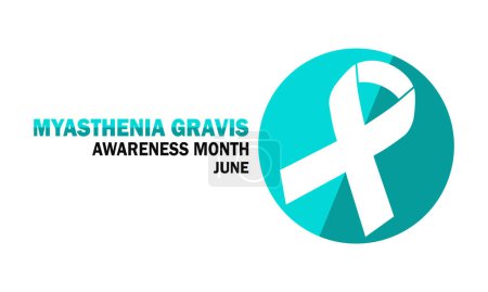 Myasthenia Gravis Awareness Month June wallpaper with shapes and typography, banner, card, poster, template. Myasthenia Gravis Awareness Month June, background