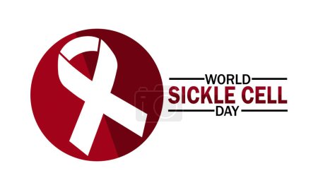 World Sickle Cell Day Tapete mit Formen und Typografie, Banner, Karte, Poster, Vorlage. Welt-Sichelzellentag, Hintergrund