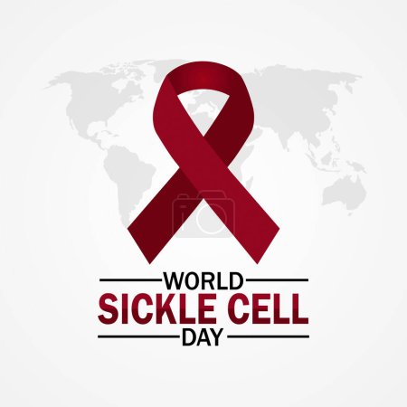 World Sickle Cell Day. Holiday concept. Template for background, banner, card, poster with text inscription.