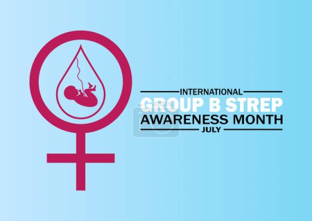 International Group B strep Awareness Month. July. Holiday concept. Template for background, banner, card, poster with text inscription.