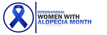 Mes Internacional de Mujeres con Alopecia. Adecuado para tarjetas de felicitación, póster y banner. Ilustración vectorial.