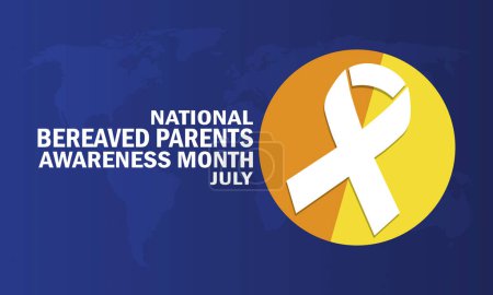 National Bereaved Parents Awareness Month July. Vector illustration. Holiday concept. Template for background, banner, card, poster with text inscription.