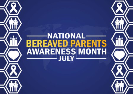 National Bereaved Parents Awareness Month July. Holiday concept. Template for background, banner, card, poster with text inscription. Vector illustration
