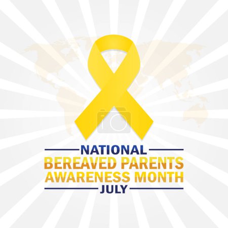 National Bereaved Parents Awareness Month Ilustración vectorial. Adecuado para tarjeta de felicitación, póster y pancarta.