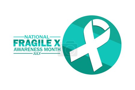 Illustration for National fragile X awareness month. July. Holiday concept. Template for background, banner, card, poster with text inscription. Vector illustration - Royalty Free Image