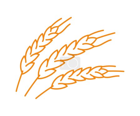 Grain line icon. Vector illustration.