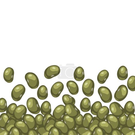 Illustration for Lima beans background. Legumes food. Vector illustration. - Royalty Free Image