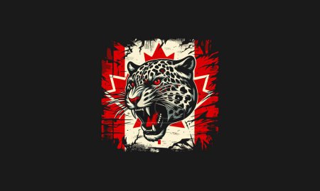 Illustration for Head cheetah angry vector illustration artwork design - Royalty Free Image