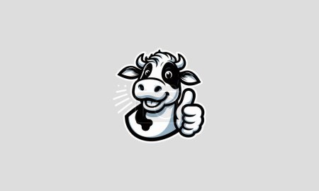 sourire vache vecteur illustration mascotte design