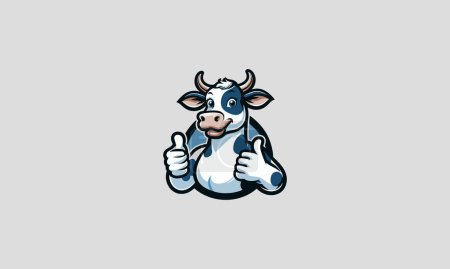 sourire vache vecteur illustration mascotte design