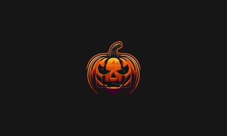 pumpkin halloween day vector illustration flat design