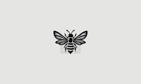 illustration vectorielle d'abeille esquisse art plat design