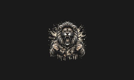 lion roar vector illustration artwork design