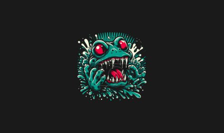 frog monster vector illustration artwork design