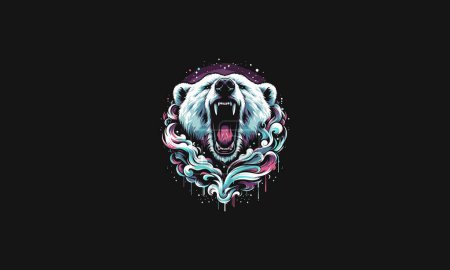 Illustration for Head polar roar vector illustration artwork design - Royalty Free Image