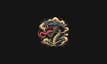 python en colère sur nuages illustration vectorielle illustration illustration design