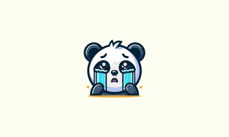 Charakter des Panda Schrei Vektor Illustration Maskottchen-Design