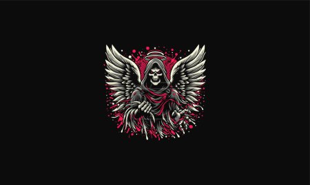 angel of death angry vector illustration artwork design