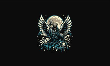 angel of death angry vector illustration artwork design