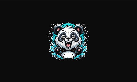 panda angry vector illustration artwork design