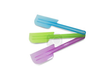Plastic spatula on a white background,with clipping path