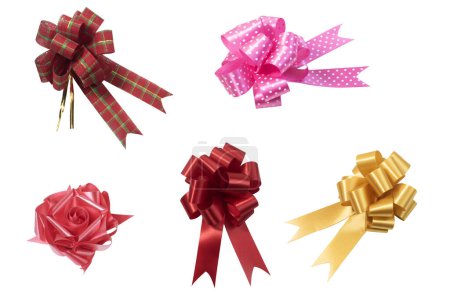 Photo for Gift bow on a white background,with clipping path - Royalty Free Image