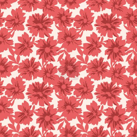 Photo for Beautiful vector seamless pattern with abstract retro flower shapes. Stock illustration. - Royalty Free Image