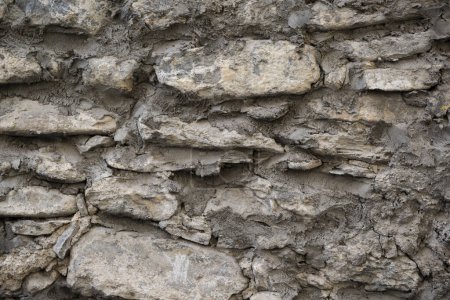 Steinmauer Hintergrund und antiken Tuff, Italien
