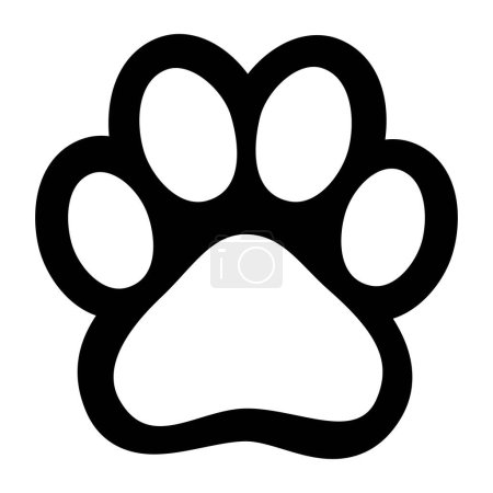 Photo for DOG PAW WITH SILHOUETTE, VETERINARY SYMBOL - Royalty Free Image