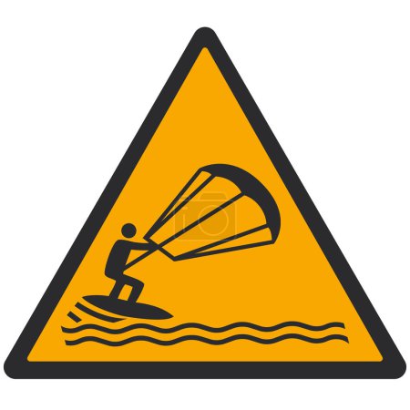 WARNING PICTOGRAM, WARNING; WARNING; KITE SURFING ISO 7010 - W062