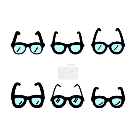 Gafas con marco negro y lentes azules de luz