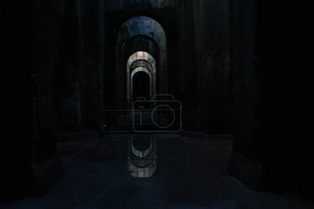 Photo for The Piscina Mirabilis is an ancient Roman cistern on the Bacoli hill at the western end of the Gulf of Naples, southern Italy. - Royalty Free Image