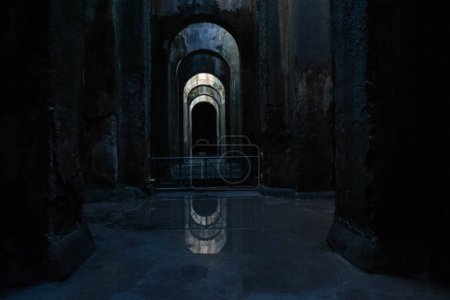 Foto de The Piscina Mirabilis is an ancient Roman cistern on the Bacoli hill at the western end of the Gulf of Naples, southern Italy. - Imagen libre de derechos