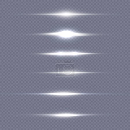 Illustration for Vector illustration in white color. light effect. Abstract laser beams of light. Chaotic neon rays of light - Royalty Free Image