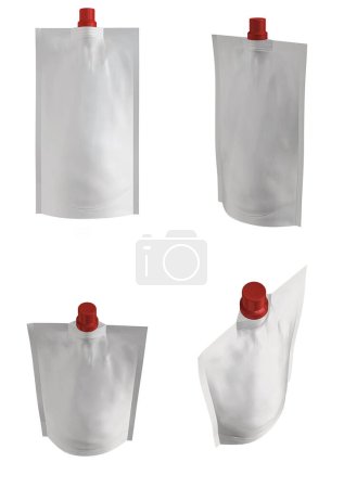 Foto de Representación 3D - Boquilla central de bolsa de pie de imagen de alta resolución Aislada sobre un fondo blanco Detalles de alta calidad - Imagen libre de derechos