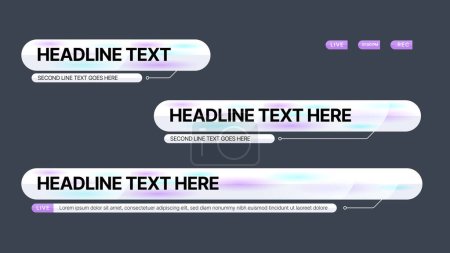 Illustration for Lower third vector design with modern. headline breaking news banner background template. - Royalty Free Image