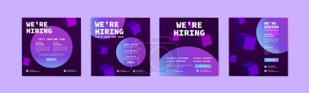 We're hiring. Job vacancy banner. Job offer flyer template. Job vacancy flyer poster template design.