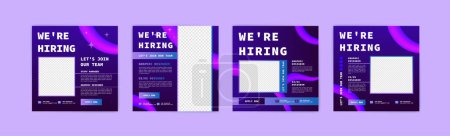 We're hiring. Job vacancy banner. Job offer flyer template. Job vacancy flyer poster template design.