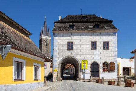 Téléchargez les photos : Porte supérieure, Telc (UNESCO), Vysocina district, République tchèque, Europe - en image libre de droit