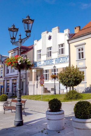 Foto de Palacky Square, Pocatky town, Vysocina district, República Checa - Imagen libre de derechos