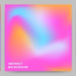 Set of abstract backgrounds with holographic effect, gradient blur. Vector illustration.