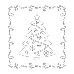 Set of Christmas tree, toy, ornament for the tree and frame. Flat vector illustration isolated on white background.