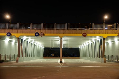 Photo for Suramadu Bridge underpass. road construction and design. - Royalty Free Image