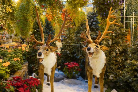 Foto de Decoración de Año Nuevo es un maravilloso con ciervos - Imagen libre de derechos