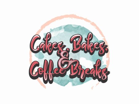 Illustration for Cakes  Bakes  and Coffee Breaks Logo - Royalty Free Image