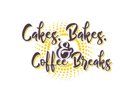Illustration for Cakes  Bakes  and Coffee Breaks Logo - Royalty Free Image