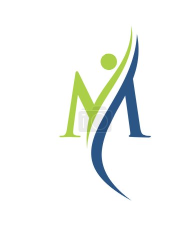 Personnes Monogramme Logo Lettre initiale M