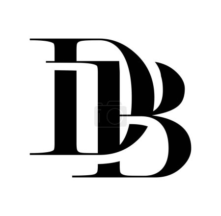 Monogram Initial Logo Letter DB