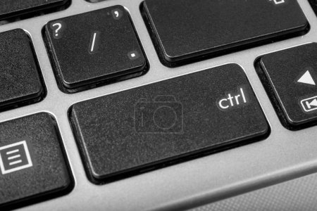 Control key on the keyboard. Ctrlkey close-up. High quality photo