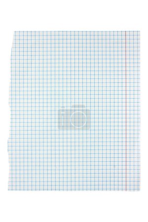 Checkered paper isolated on white background. High quality photo